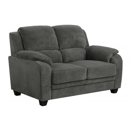 Coaster Northend Upholstered Pillow Top Arm Living Room Set - Charcoal
