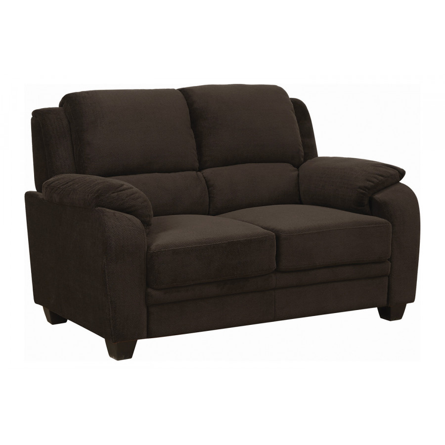 Coaster Northend Upholstered Loveseat - Chocolate