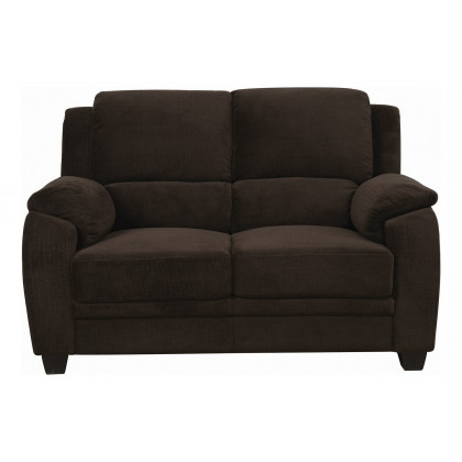 Coaster Northend Upholstered Loveseat - Chocolate