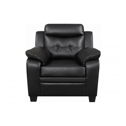 Coaster - Finley Tufted Upholstered Chair in Black