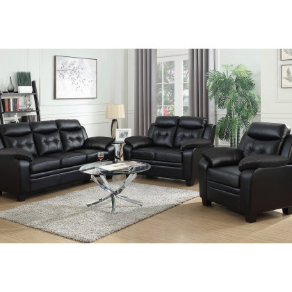 Coaster - Finley Tufted Upholstered Chair in Black