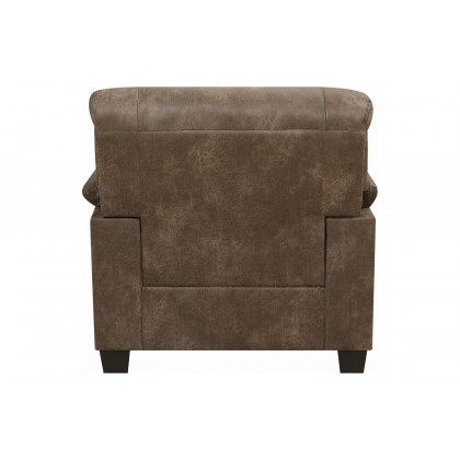 Coaster - Meagan Upholstered Chair With Pillow Top Arms in Brown