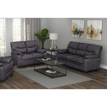 Coaster - Meagan Pillow Top Arms Upholstered Sofa in Charcoal