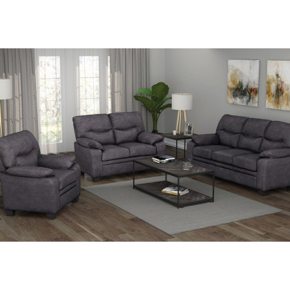 Coaster - Meagan Pillow Top Arms Upholstered Sofa in Charcoal