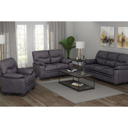 Coaster - Meagan Pillow Top Arms Upholstered Sofa in Charcoal