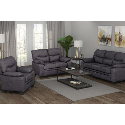 Coaster - Meagan Pillow Top Arms Upholstered Chair in Charcoal