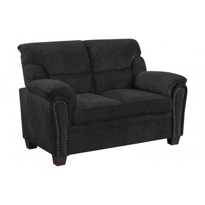 Coaster Clemintine Upholstered Sofa with Nailhead Trim - Graphite