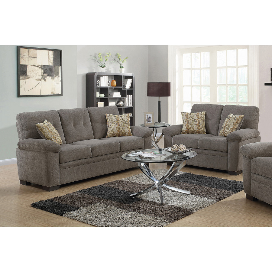 Coaster - Fairbairn Upholstered Tufted Living Room Set
