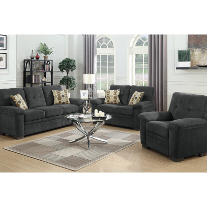 Coaster Fairbairn Upholstered Loveseat - Charcoal