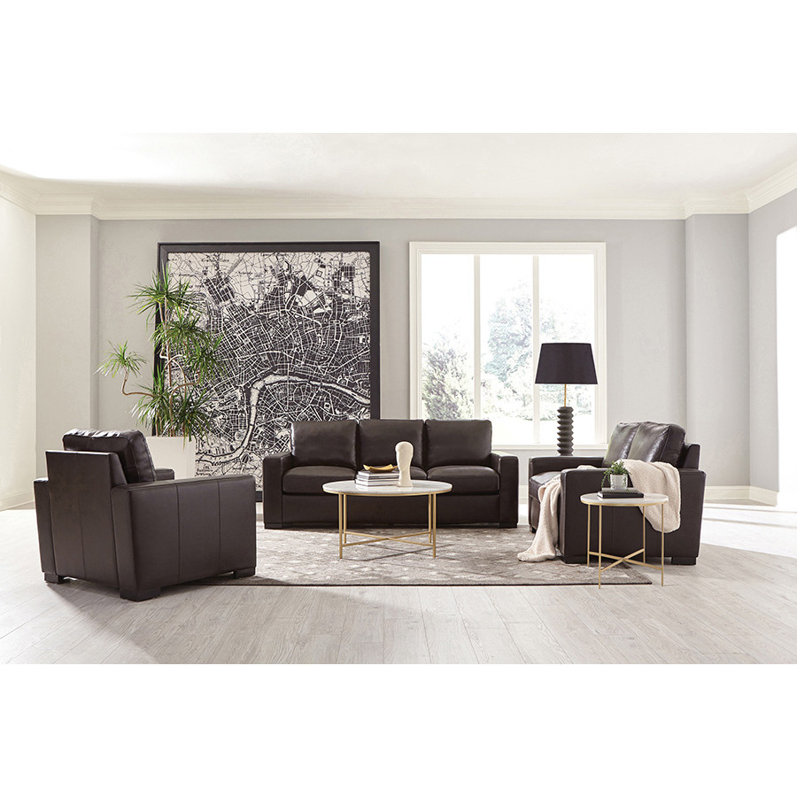 Coaster - Boardmead Track Arms Upholstered Chair in Dark Brown