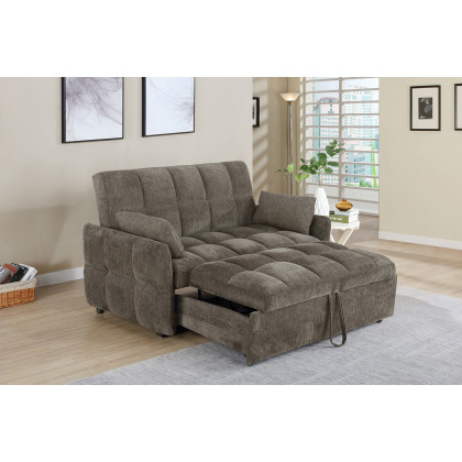 Coaster Cotswold Tufted Cushion Sleeper Sofa Bed - Brown