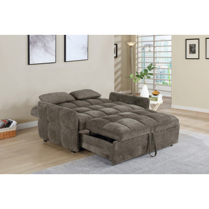 Coaster Cotswold Tufted Cushion Sleeper Sofa Bed - Brown