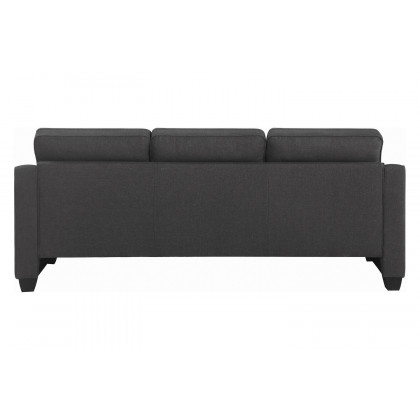 Coaster - Nicolette Upholstered Tufted Sectional in Dark Gray
