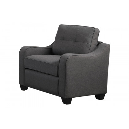 Coaster - 2-Piece Upholstered Tufted Living Room Set in Dark Gray