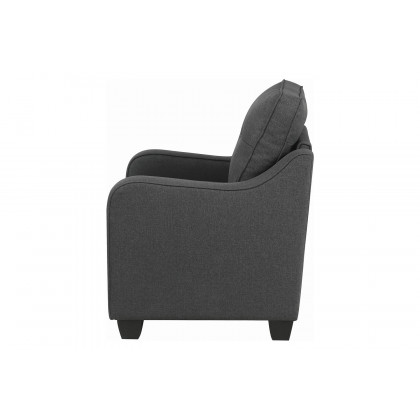 Coaster - Nicolette Upholstered Tufted Chair in Dark Gray