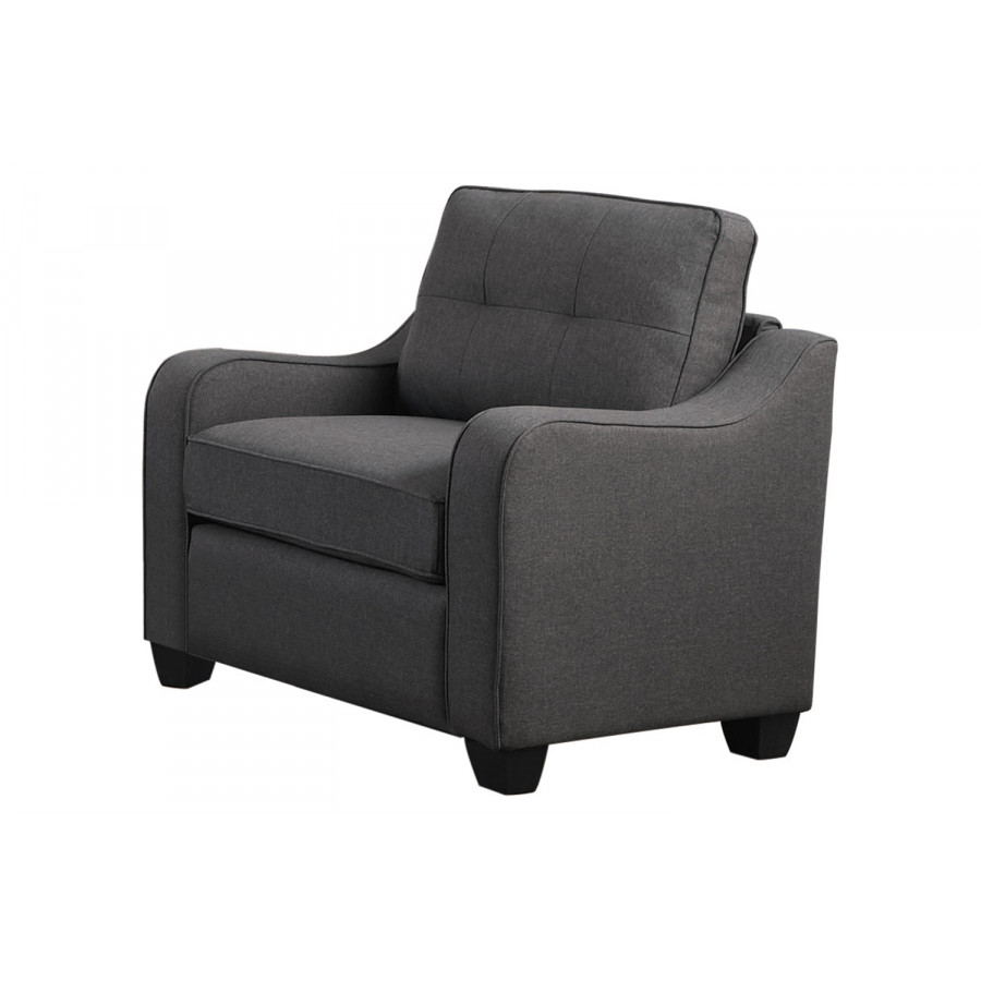 Coaster - Nicolette Upholstered Tufted Chair in Dark Gray