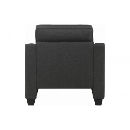 Coaster - Nicolette Upholstered Tufted Chair in Dark Gray