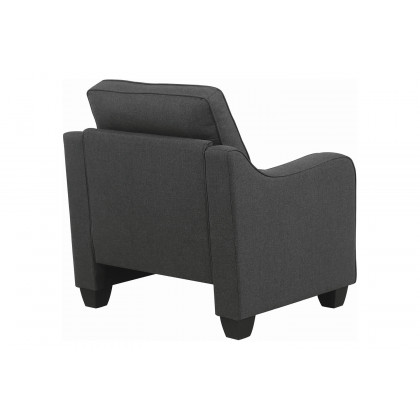 Coaster - Nicolette Upholstered Tufted Chair in Dark Gray