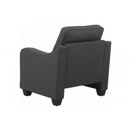 Coaster - Nicolette Upholstered Tufted Chair in Dark Gray