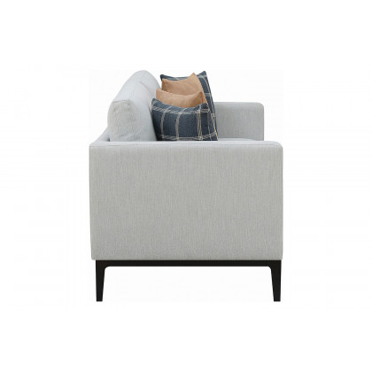 Coaster - Apperson Cushioned Back Sofa in Light Gray