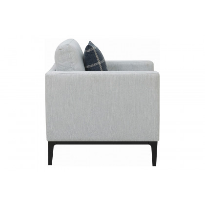 Coaster - Apperson Cushioned Back Arm Chair in Light Gray