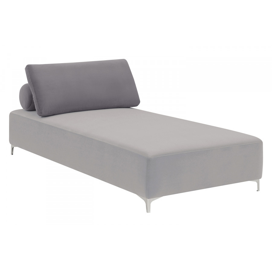 Coaster - Upholstered Accent Chaise With Removable Pillow in Gray