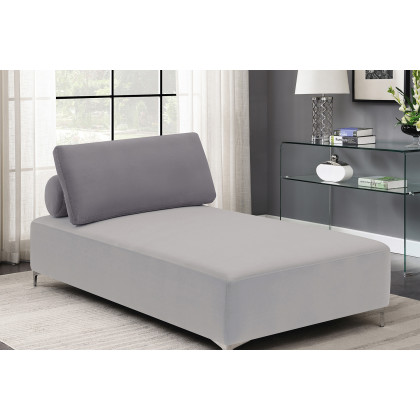 Coaster - Upholstered Accent Chaise With Removable Pillow in Gray
