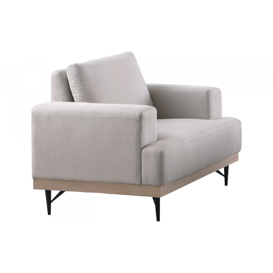 Coaster - Kester Recessed Track Arm Chair in Beige