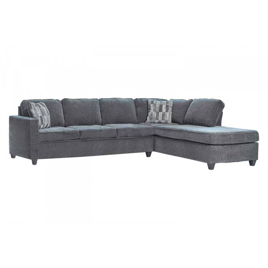 Coaster - Mccord 2-Piece Cushion Back Sectional in Dark Gray