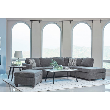 Coaster - Mccord 2-Piece Cushion Back Sectional in Dark Gray