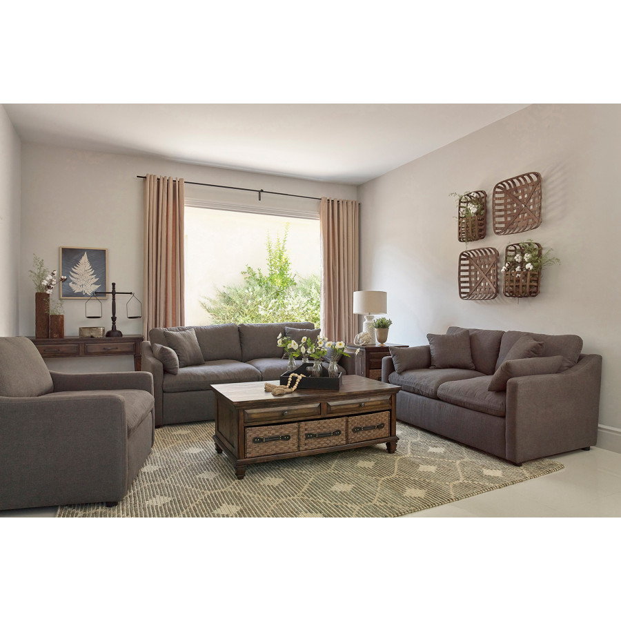 Coaster - Contrary Reversible Cushion Chair in Charcoal