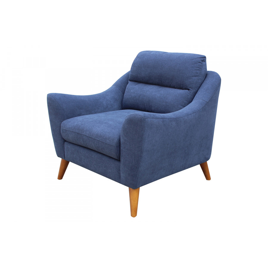 Coaster - Gano Sloped Arm Upholstered Chair in Navy Blue