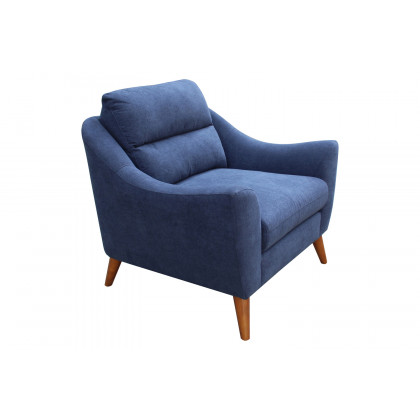 Coaster - Gano Sloped Arm Upholstered Chair in Navy Blue