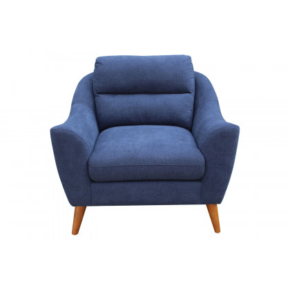 Coaster - Gano Sloped Arm Upholstered Chair in Navy Blue