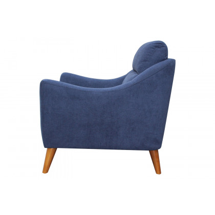 Coaster - Gano Sloped Arm Upholstered Chair in Navy Blue