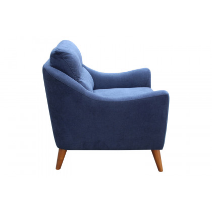 Coaster - Gano Sloped Arm Upholstered Chair in Navy Blue