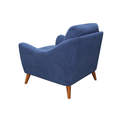Coaster - Gano Sloped Arm Upholstered Chair in Navy Blue