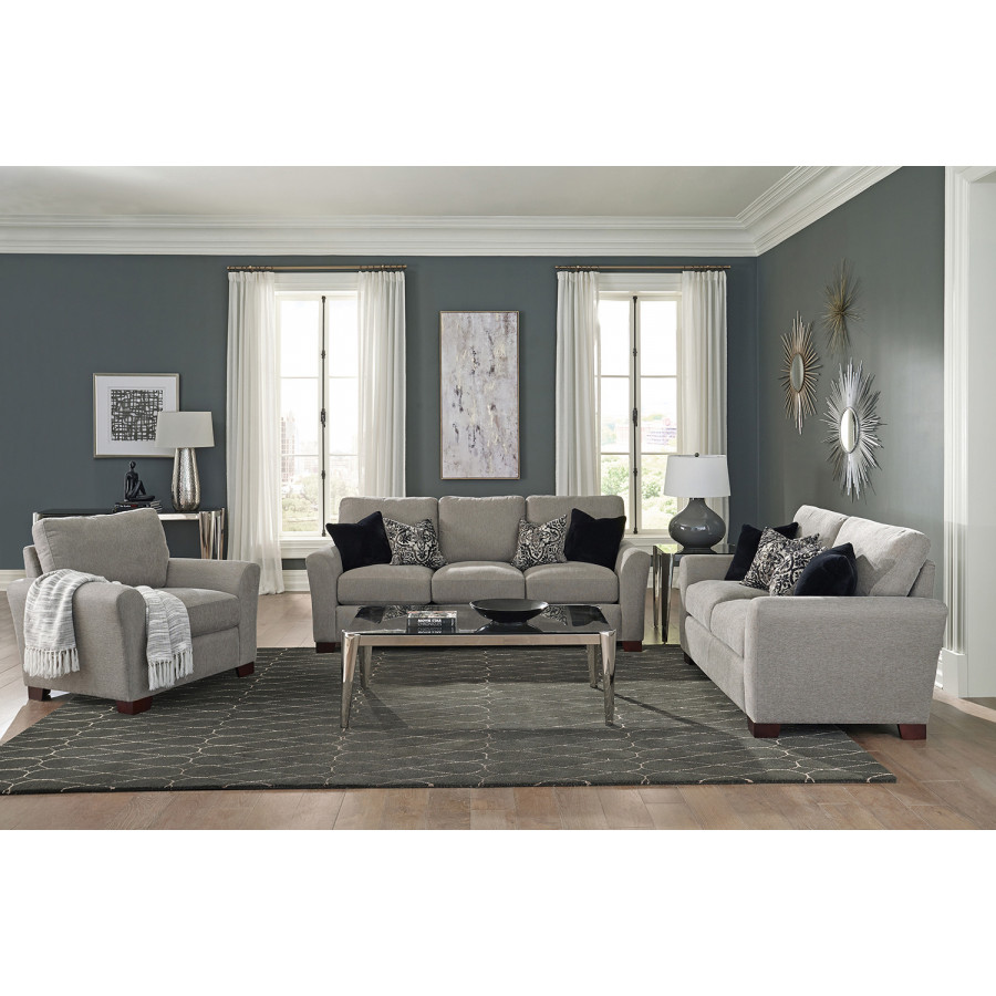Coaster - Drayton Flared Arm Upholstered Sofa in Warm Gray