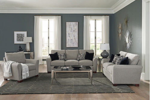 Coaster™ Drayton 2-Piece Flared Arm Upholstered Living Room Set - Warm Gray