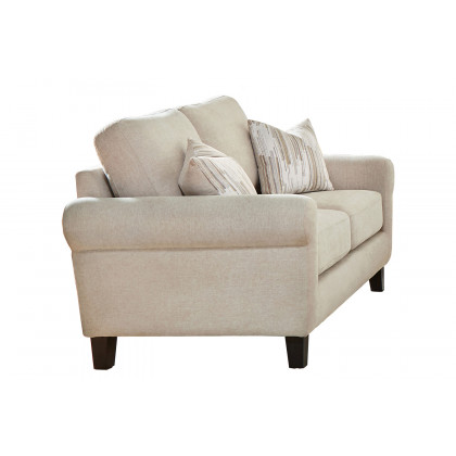 Coaster - Nadine Upholstered Round Arm Sofa in Oatmeal