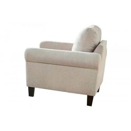 Coaster - Nadine Upholstered Round Arm Sofa in Oatmeal