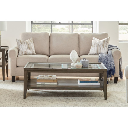 Coaster - Nadine Upholstered Round Arm Sofa in Oatmeal