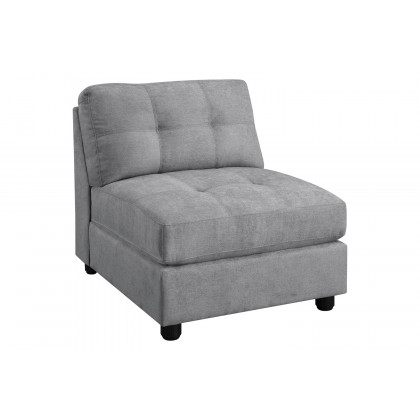 Coaster - 7-Piece Upholstered Modular Tufted Sectional in Dove