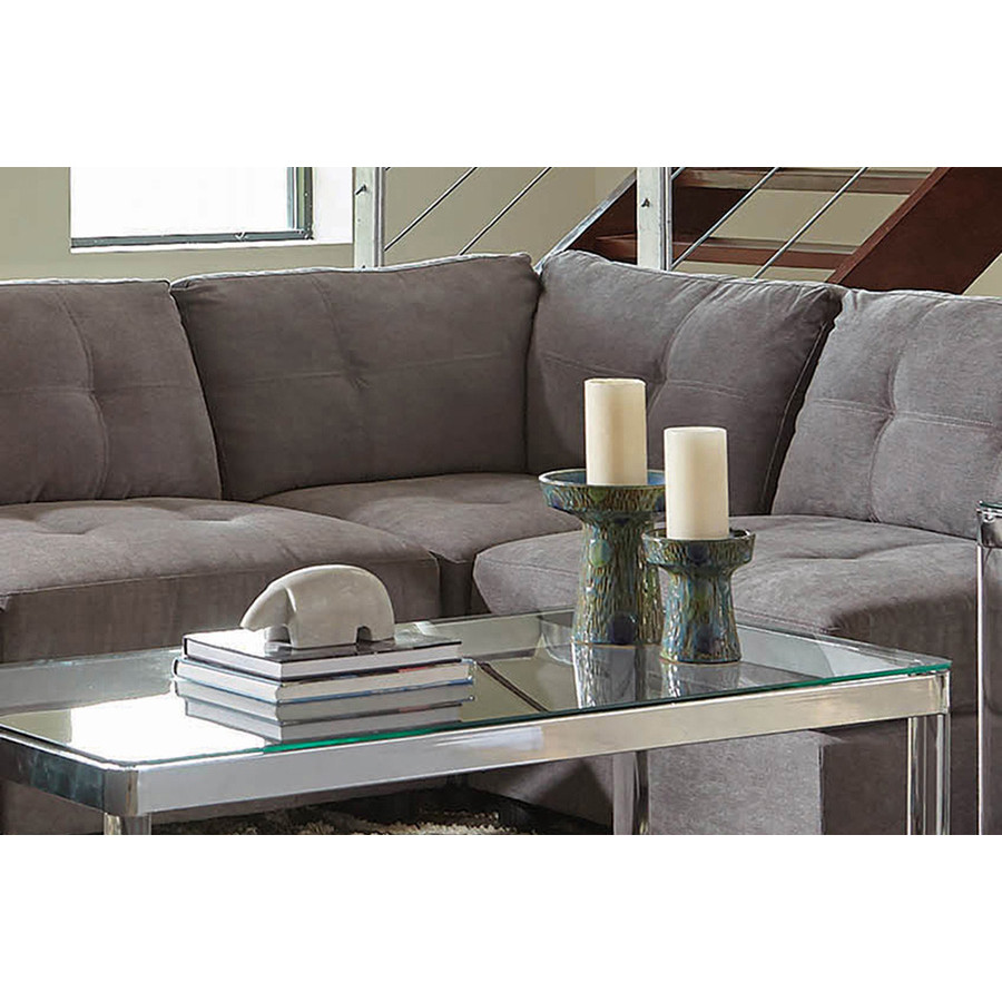 Coaster - Claude Tufted Cushion Back Corner in Dove