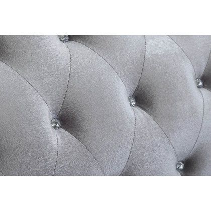 Coaster - Frostine Button Tufted Sofa in Silver