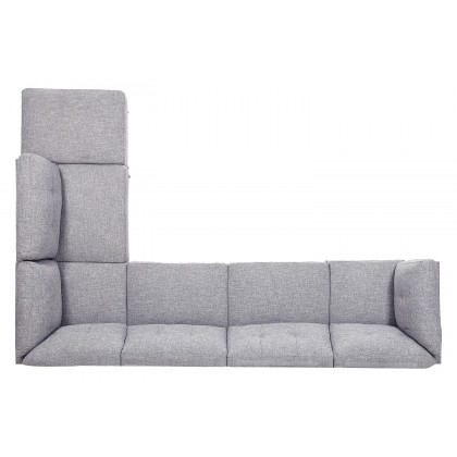 Coaster - 6-Piece Upholstered Modular Tufted Sectional in Gray/Walnut