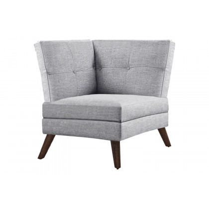 Coaster - 6-Piece Upholstered Modular Tufted Sectional in Gray/Walnut