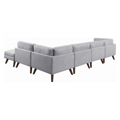 Coaster - Churchill Button Tufted Armless Chair in Gray