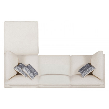 Coaster Serene 4-Piece Upholstered Modular Sectional - Armless Chair, 2 Corners And Ottoman, Beige