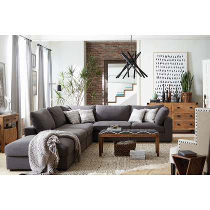 Coaster 6-Piece Upholstered Modular Sectional - Charcoal